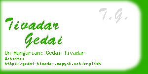 tivadar gedai business card